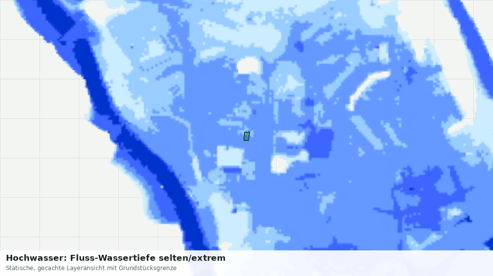 Statische Kartenansicht: Hochwasser: Fluss-Wassertiefe selten/extrem