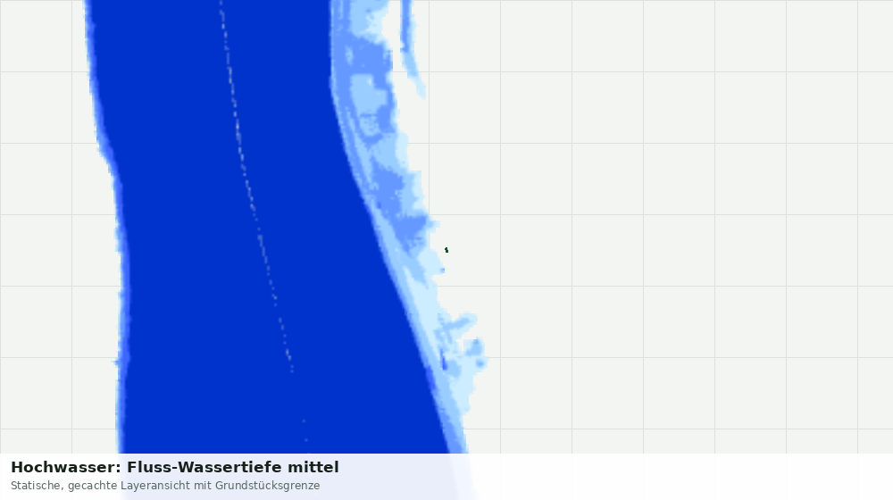 Statische Kartenansicht: Hochwasser: Fluss-Wassertiefe mittel