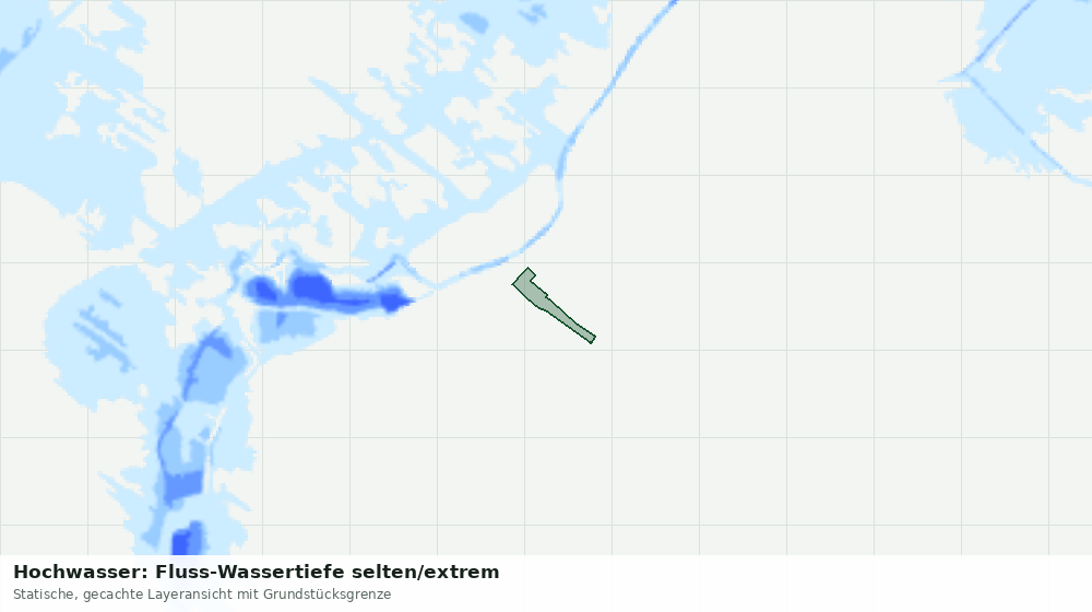 Statische Kartenansicht: Hochwasser: Fluss-Wassertiefe selten/extrem