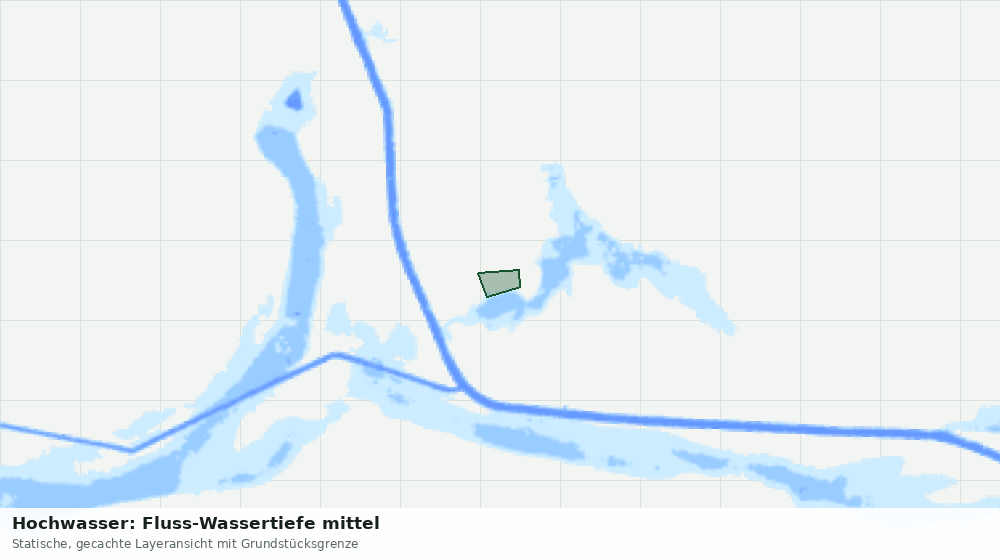 Statische Kartenansicht: Hochwasser: Fluss-Wassertiefe mittel