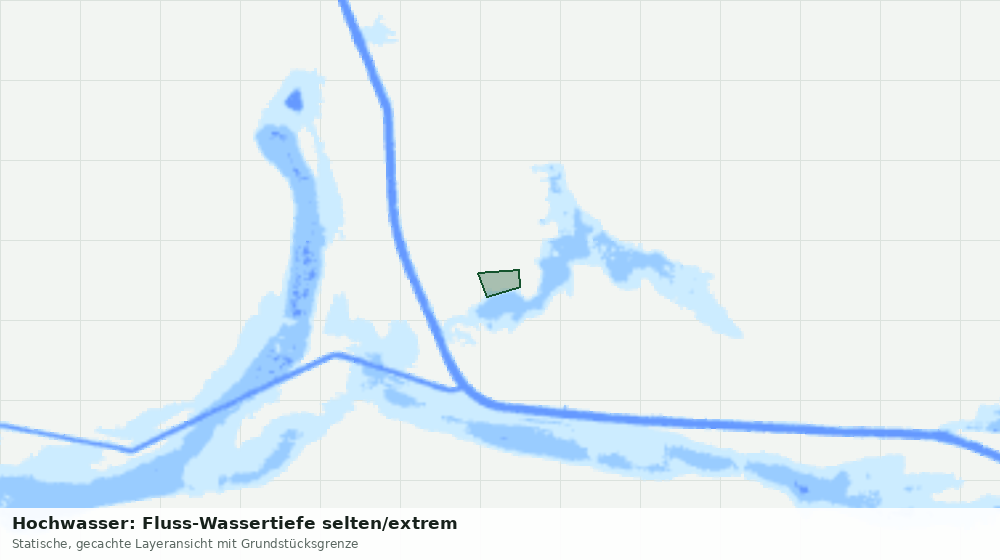 Statische Kartenansicht: Hochwasser: Fluss-Wassertiefe selten/extrem