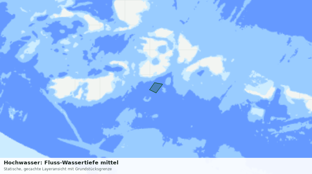 Statische Kartenansicht: Hochwasser: Fluss-Wassertiefe mittel