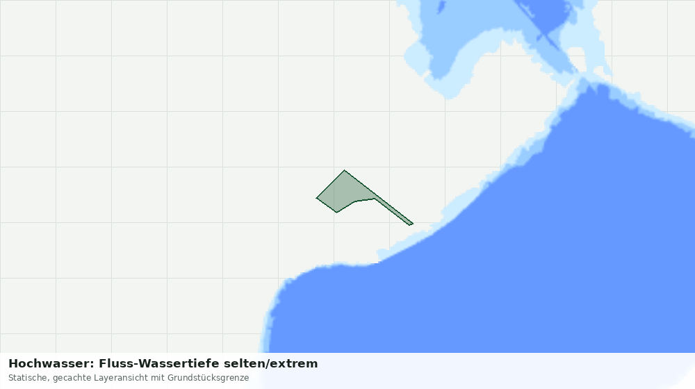 Statische Kartenansicht: Hochwasser: Fluss-Wassertiefe selten/extrem
