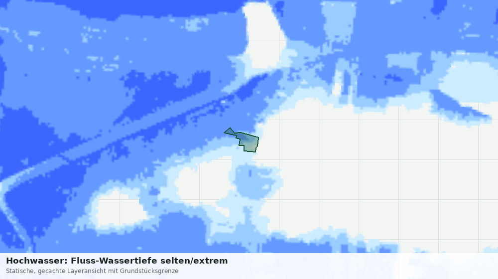 Statische Kartenansicht: Hochwasser: Fluss-Wassertiefe selten/extrem