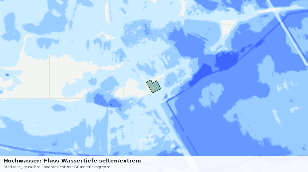 Statische Kartenansicht: Hochwasser: Fluss-Wassertiefe selten/extrem