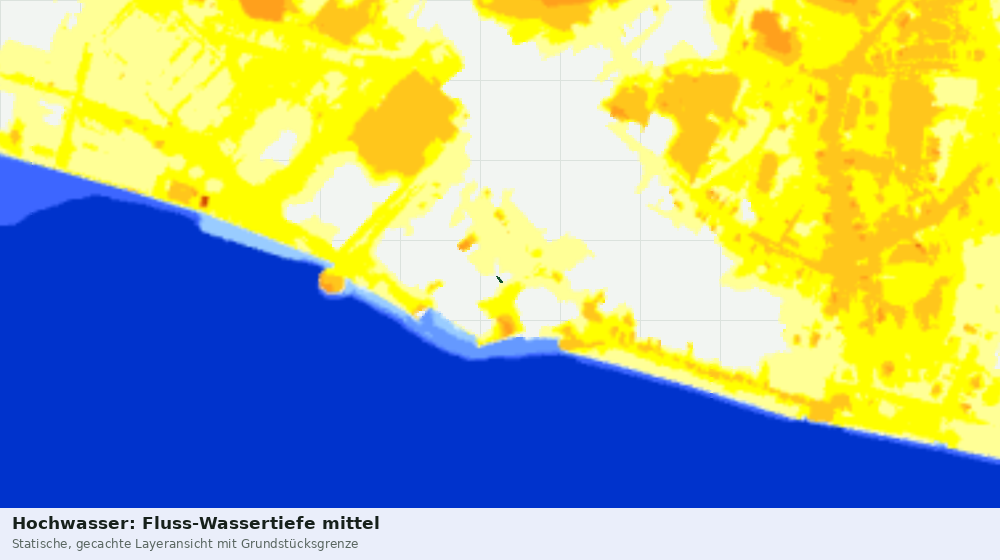 Statische Kartenansicht: Hochwasser: Fluss-Wassertiefe mittel