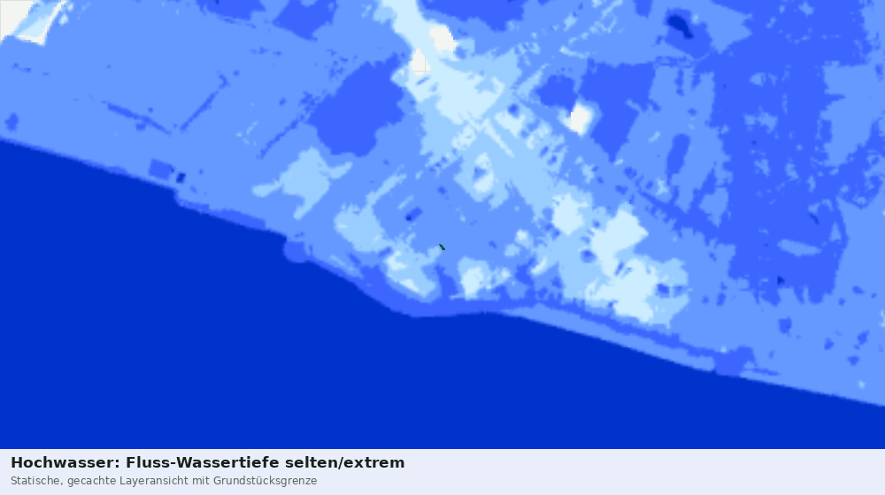 Statische Kartenansicht: Hochwasser: Fluss-Wassertiefe selten/extrem