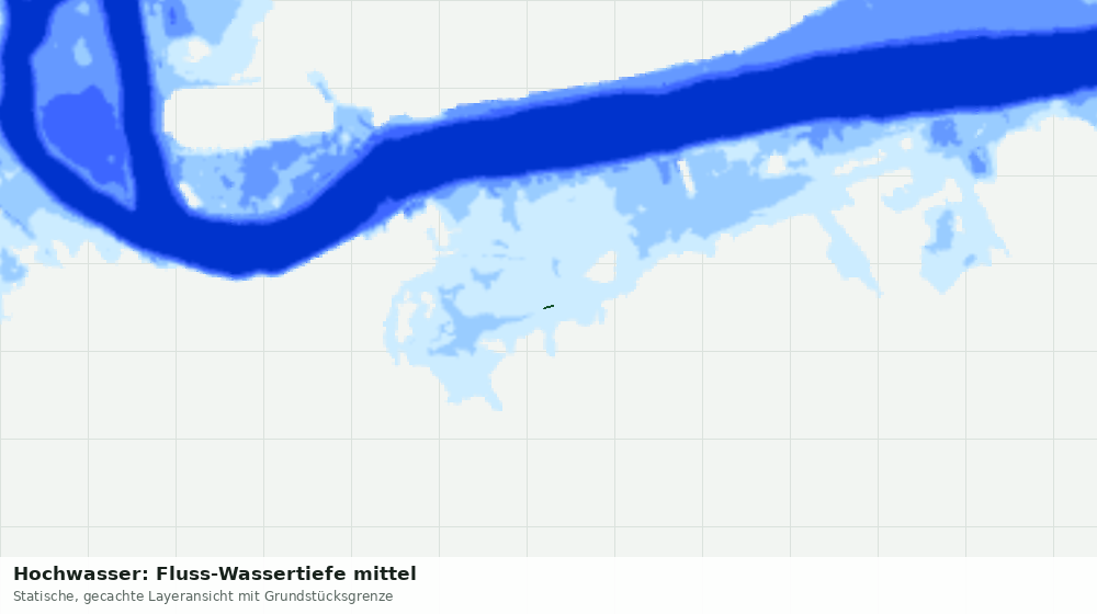 Statische Kartenansicht: Hochwasser: Fluss-Wassertiefe mittel