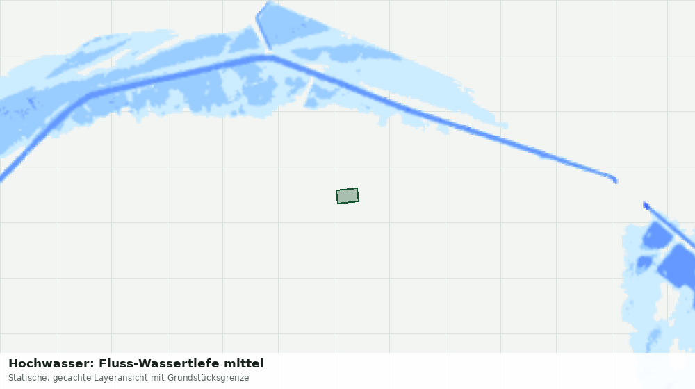 Statische Kartenansicht: Hochwasser: Fluss-Wassertiefe mittel