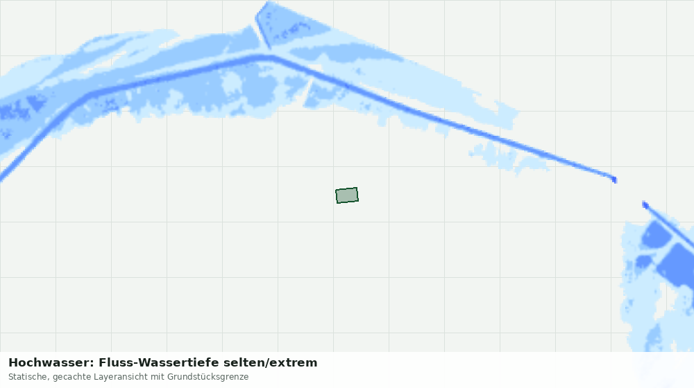 Statische Kartenansicht: Hochwasser: Fluss-Wassertiefe selten/extrem
