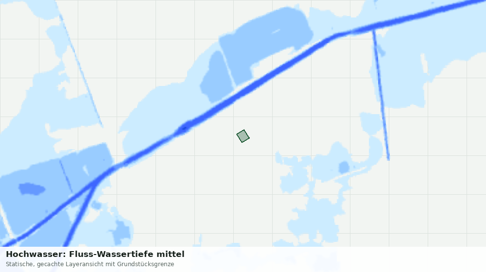 Statische Kartenansicht: Hochwasser: Fluss-Wassertiefe mittel