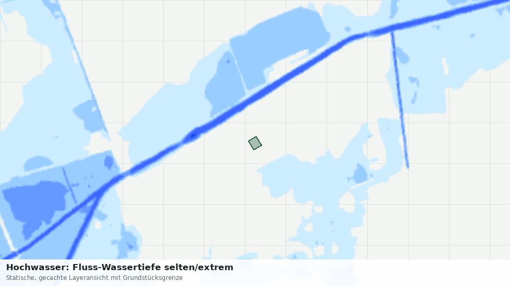 Statische Kartenansicht: Hochwasser: Fluss-Wassertiefe selten/extrem