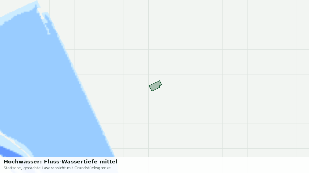 Statische Kartenansicht: Hochwasser: Fluss-Wassertiefe mittel