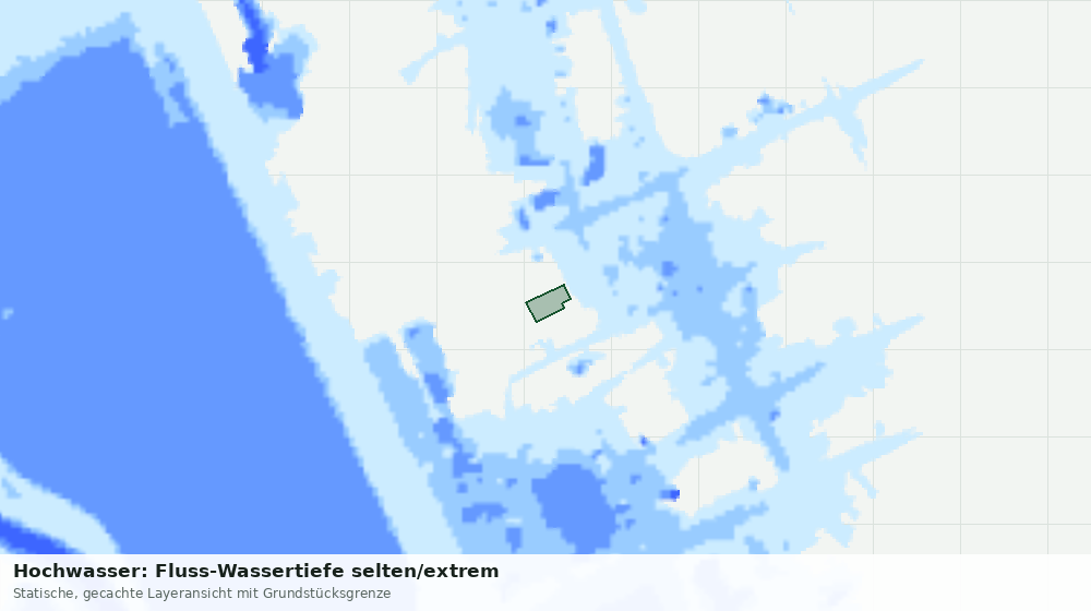 Statische Kartenansicht: Hochwasser: Fluss-Wassertiefe selten/extrem