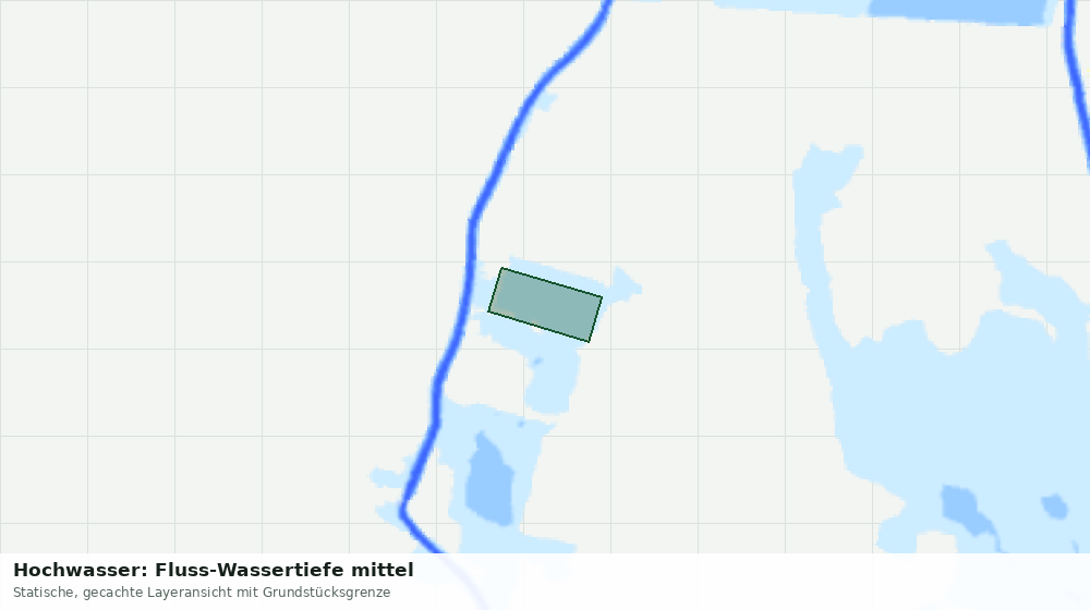 Statische Kartenansicht: Hochwasser: Fluss-Wassertiefe mittel