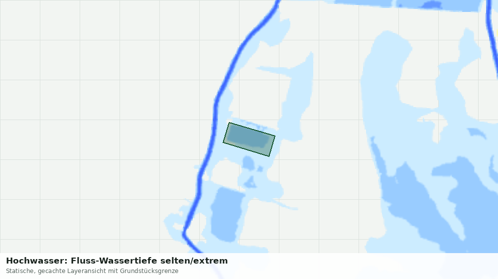 Statische Kartenansicht: Hochwasser: Fluss-Wassertiefe selten/extrem