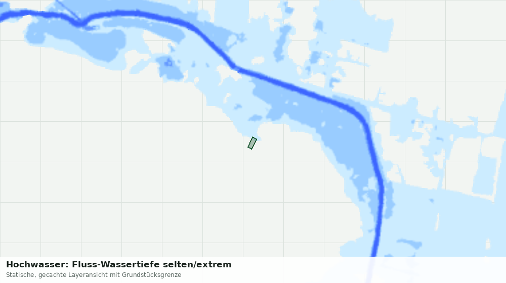 Statische Kartenansicht: Hochwasser: Fluss-Wassertiefe selten/extrem