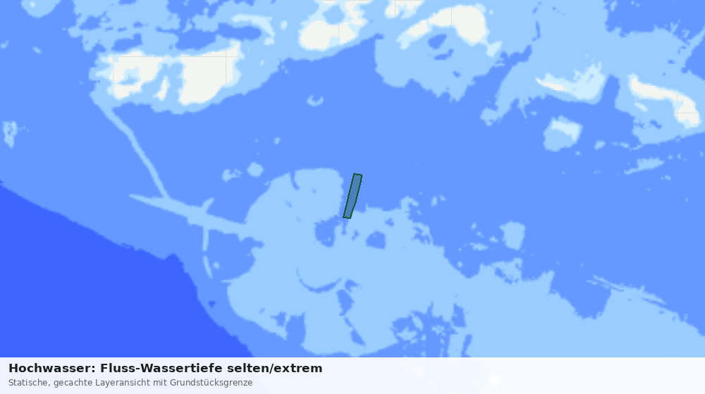 Statische Kartenansicht: Hochwasser: Fluss-Wassertiefe selten/extrem