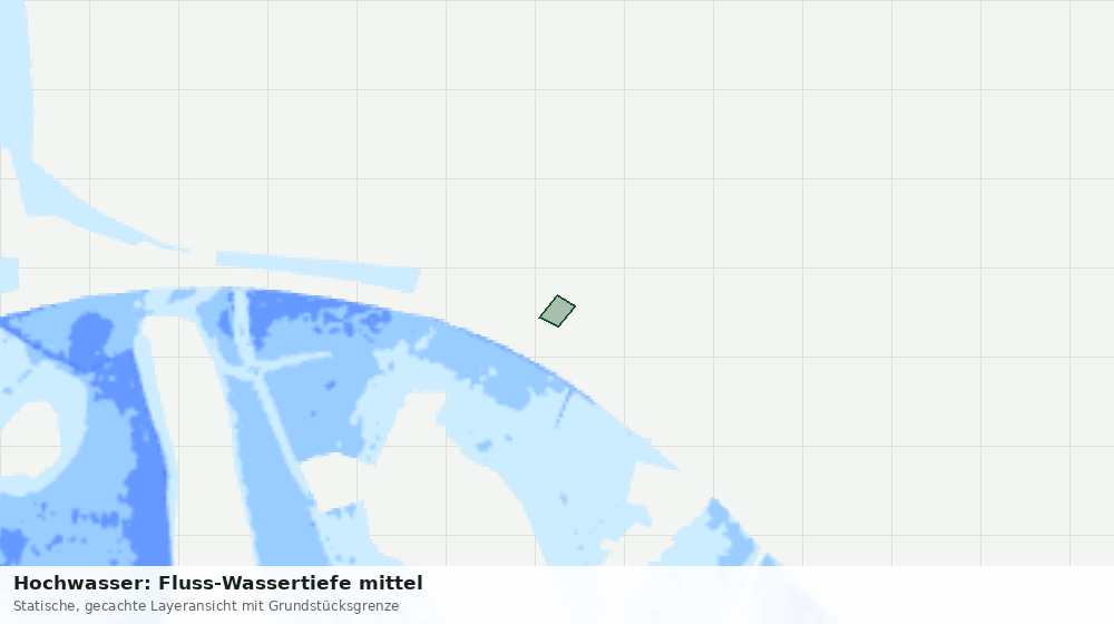 Statische Kartenansicht: Hochwasser: Fluss-Wassertiefe mittel