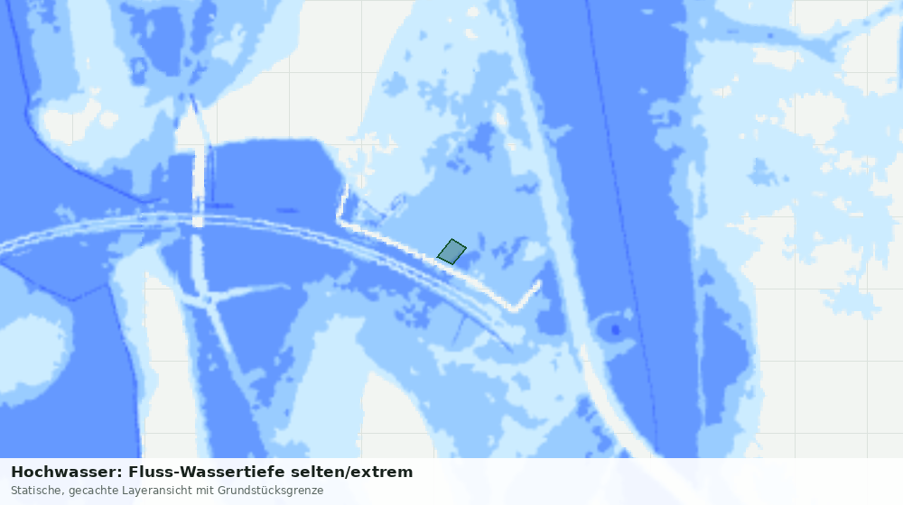 Statische Kartenansicht: Hochwasser: Fluss-Wassertiefe selten/extrem