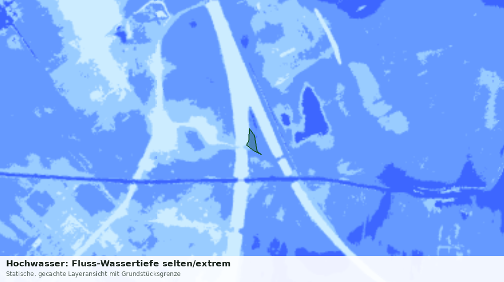 Statische Kartenansicht: Hochwasser: Fluss-Wassertiefe selten/extrem
