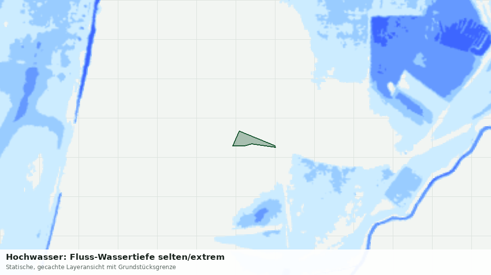 Statische Kartenansicht: Hochwasser: Fluss-Wassertiefe selten/extrem
