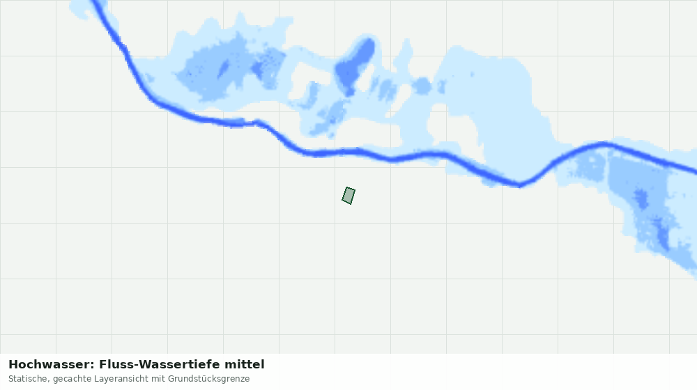 Statische Kartenansicht: Hochwasser: Fluss-Wassertiefe mittel