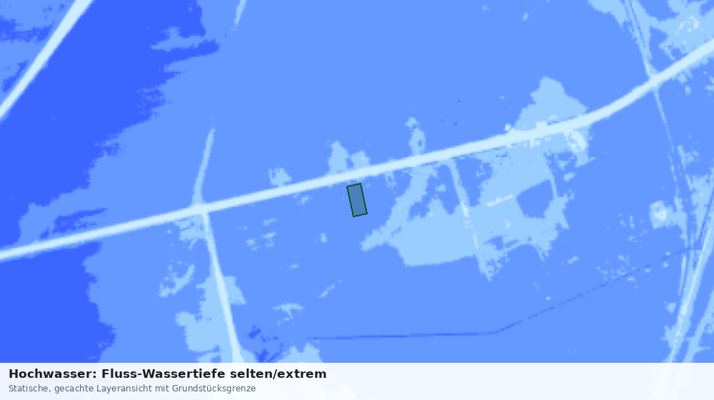 Statische Kartenansicht: Hochwasser: Fluss-Wassertiefe selten/extrem