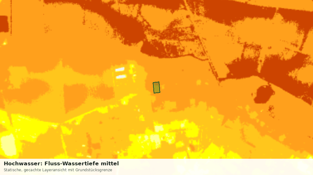 Statische Kartenansicht: Hochwasser: Fluss-Wassertiefe mittel