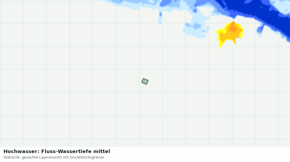 Statische Kartenansicht: Hochwasser: Fluss-Wassertiefe mittel