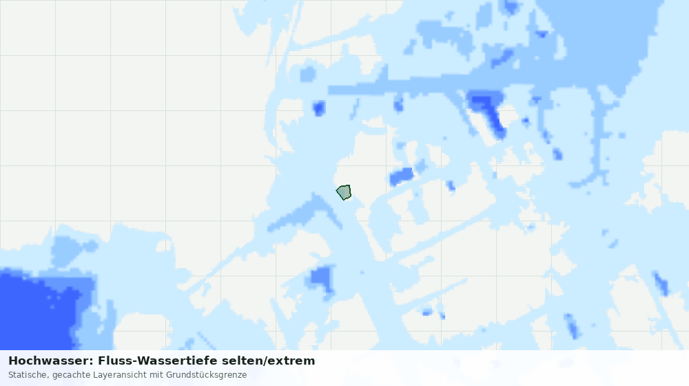 Statische Kartenansicht: Hochwasser: Fluss-Wassertiefe selten/extrem