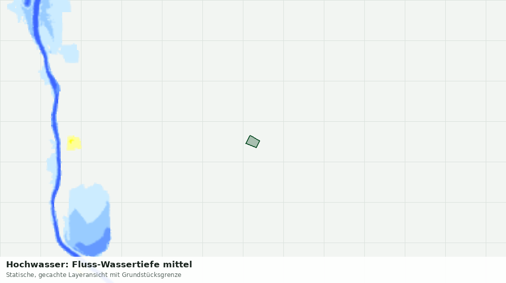 Statische Kartenansicht: Hochwasser: Fluss-Wassertiefe mittel