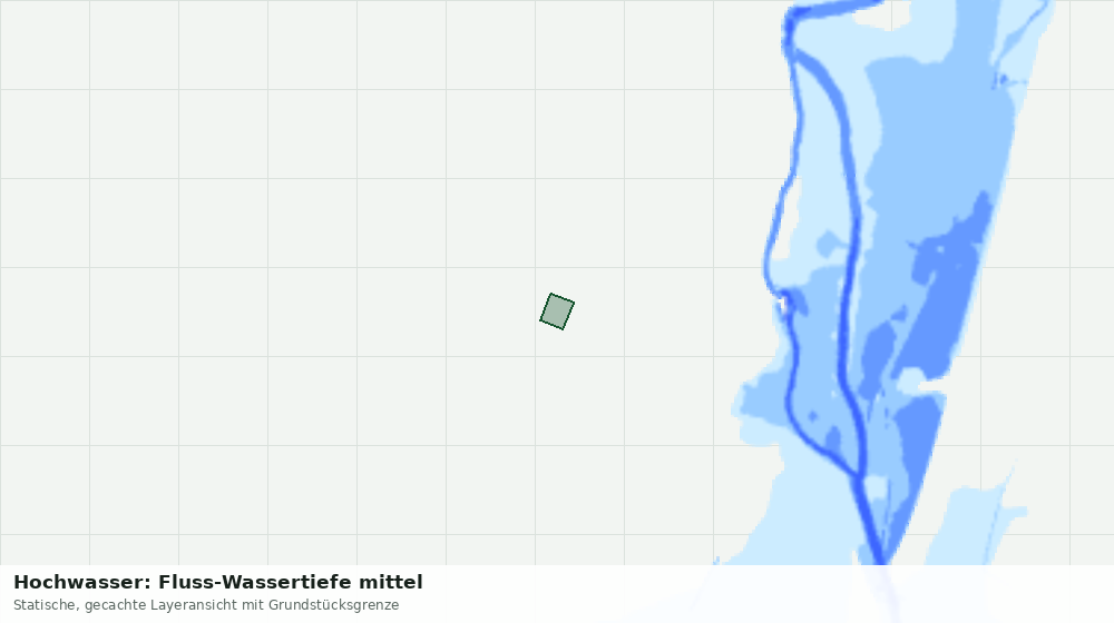 Statische Kartenansicht: Hochwasser: Fluss-Wassertiefe mittel