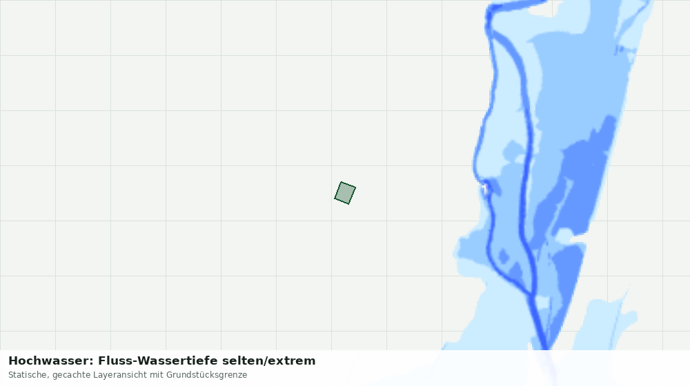 Statische Kartenansicht: Hochwasser: Fluss-Wassertiefe selten/extrem