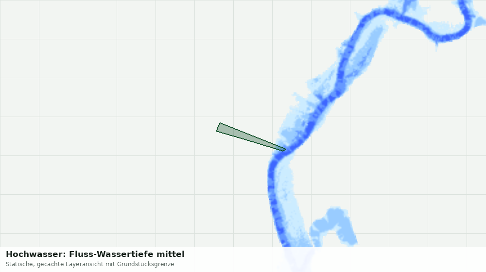Statische Kartenansicht: Hochwasser: Fluss-Wassertiefe mittel