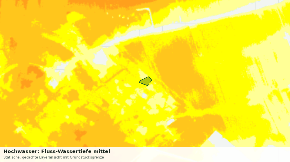 Statische Kartenansicht: Hochwasser: Fluss-Wassertiefe mittel