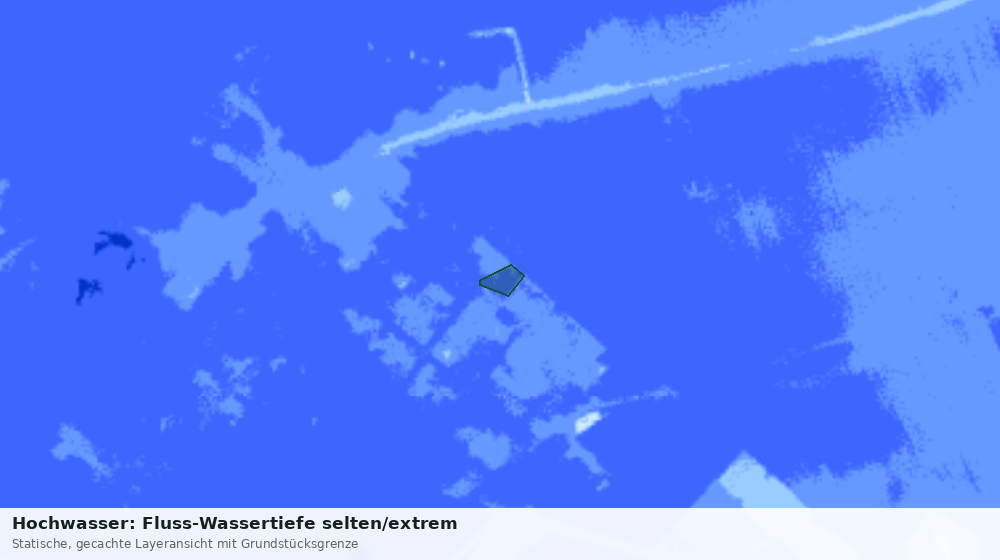 Statische Kartenansicht: Hochwasser: Fluss-Wassertiefe selten/extrem