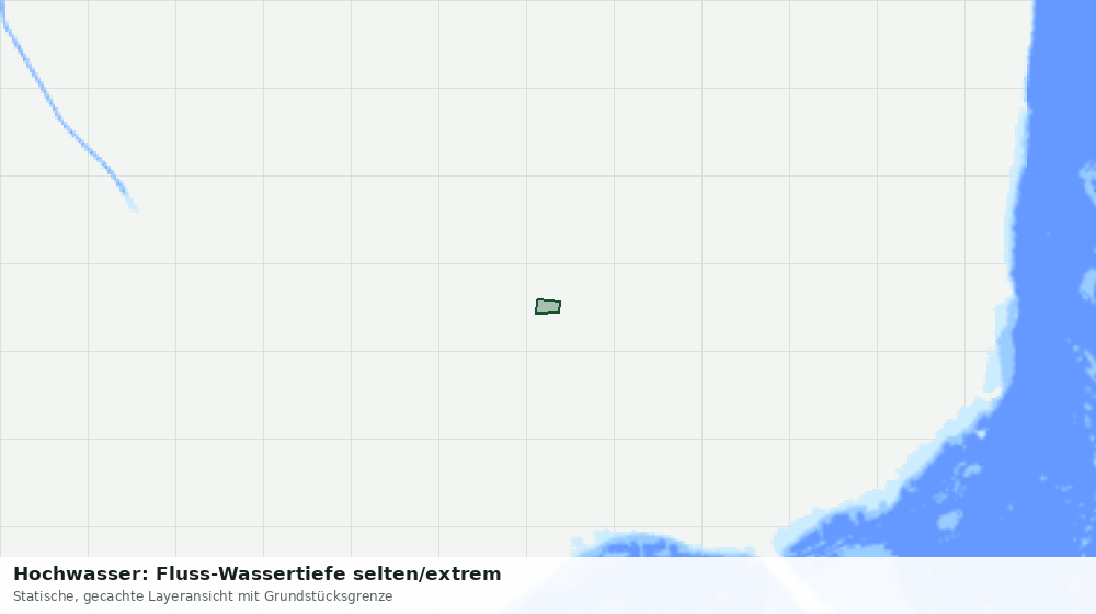 Statische Kartenansicht: Hochwasser: Fluss-Wassertiefe selten/extrem