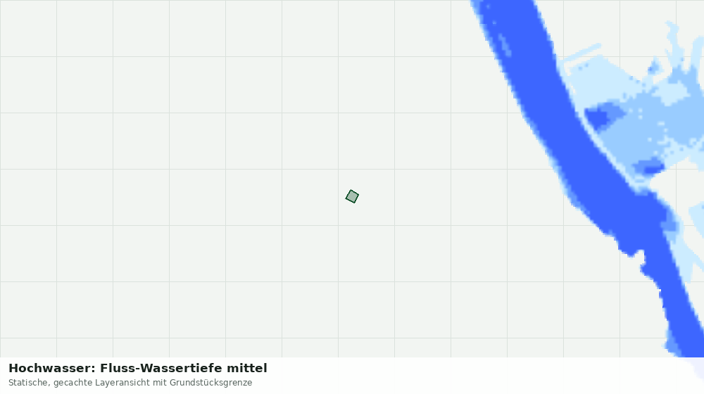 Statische Kartenansicht: Hochwasser: Fluss-Wassertiefe mittel