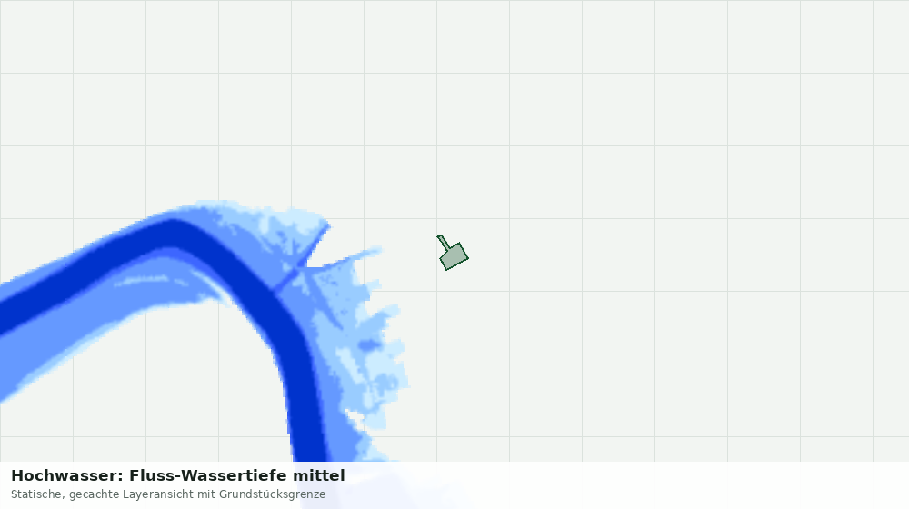 Statische Kartenansicht: Hochwasser: Fluss-Wassertiefe mittel