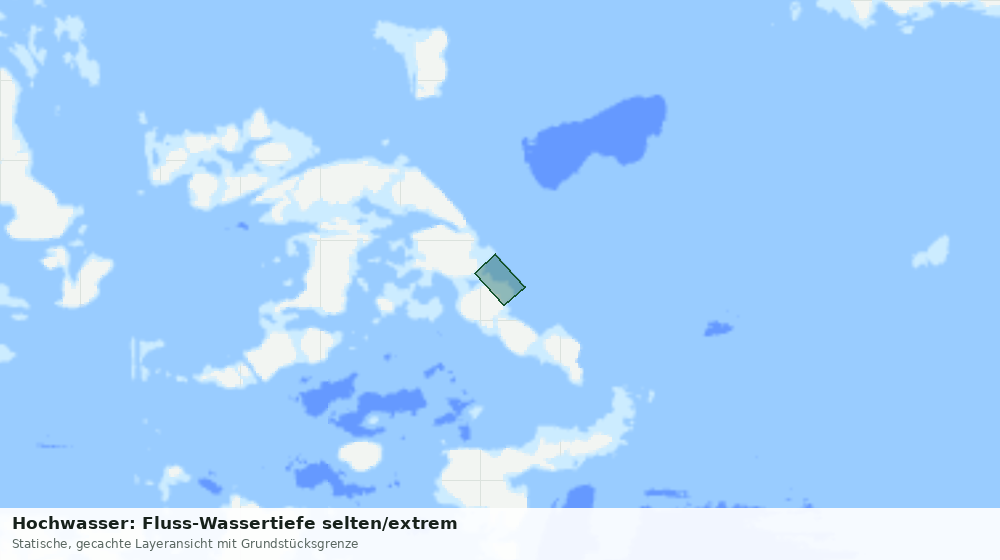 Statische Kartenansicht: Hochwasser: Fluss-Wassertiefe selten/extrem