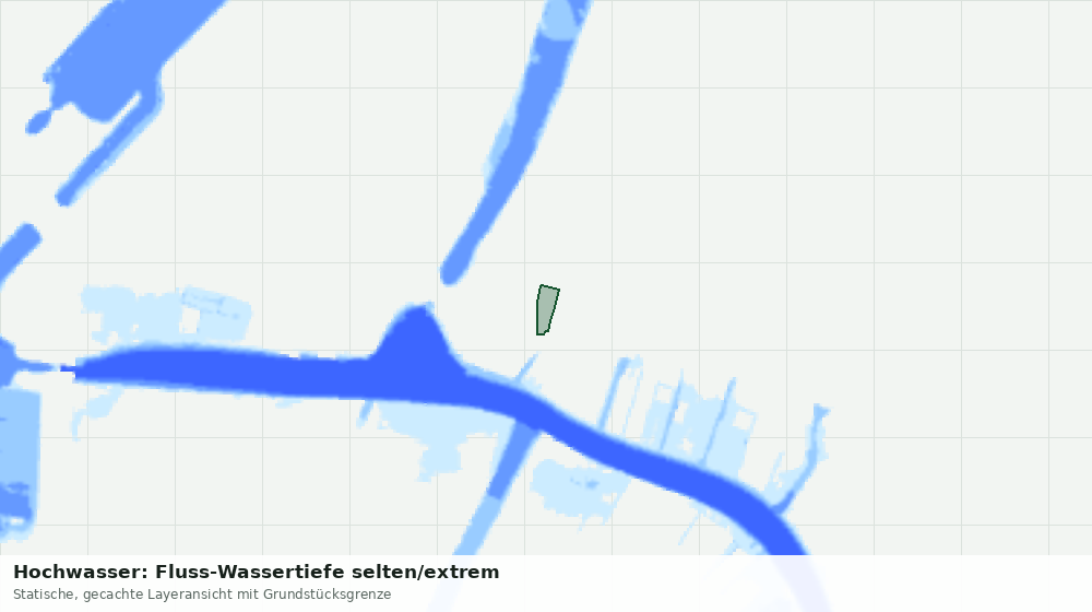 Statische Kartenansicht: Hochwasser: Fluss-Wassertiefe selten/extrem