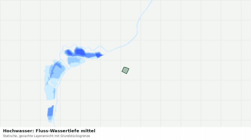 Statische Kartenansicht: Hochwasser: Fluss-Wassertiefe mittel