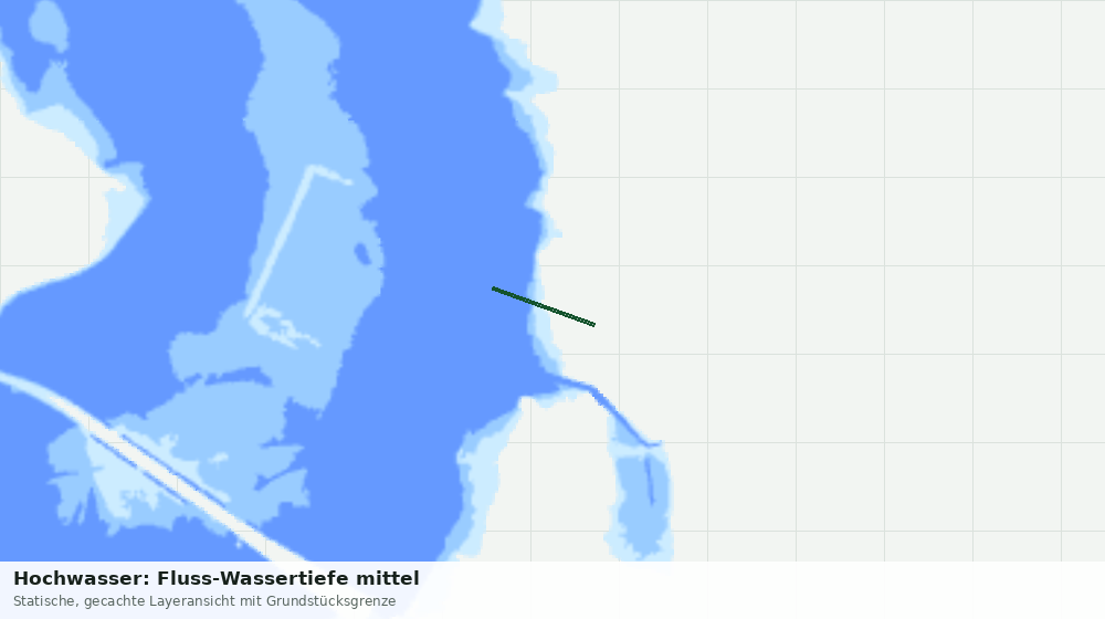 Statische Kartenansicht: Hochwasser: Fluss-Wassertiefe mittel