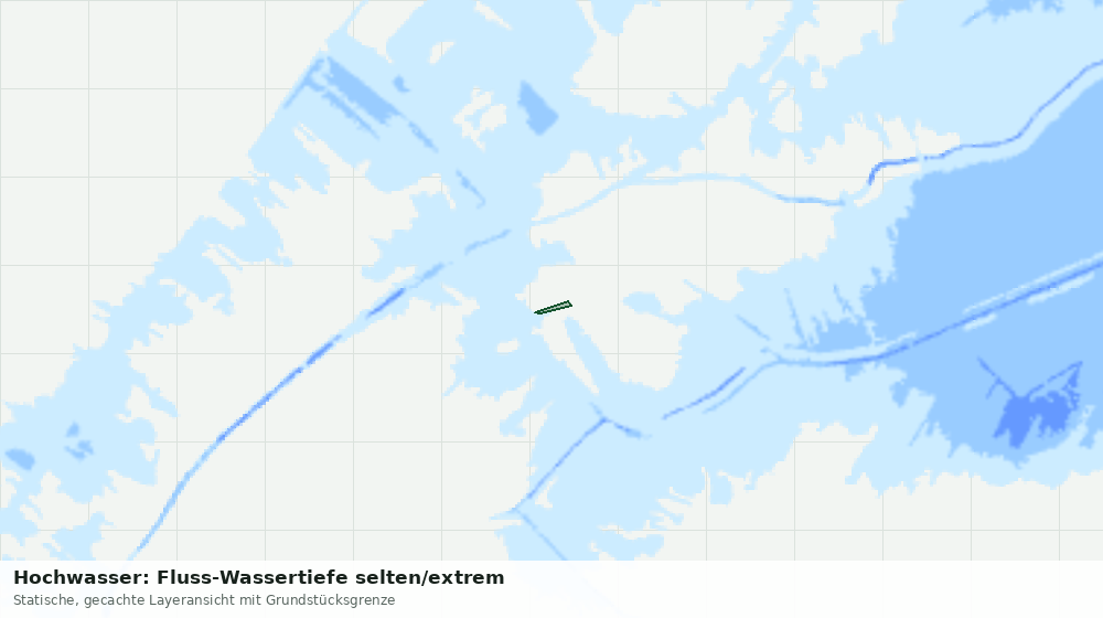 Statische Kartenansicht: Hochwasser: Fluss-Wassertiefe selten/extrem