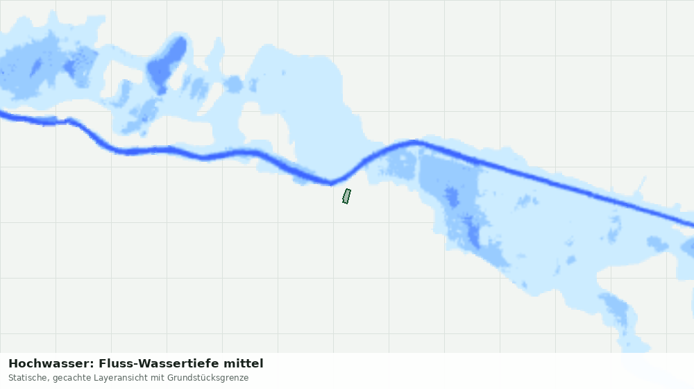 Statische Kartenansicht: Hochwasser: Fluss-Wassertiefe mittel