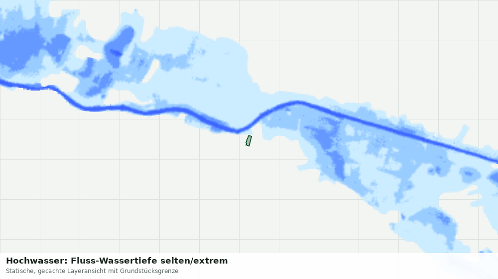 Statische Kartenansicht: Hochwasser: Fluss-Wassertiefe selten/extrem