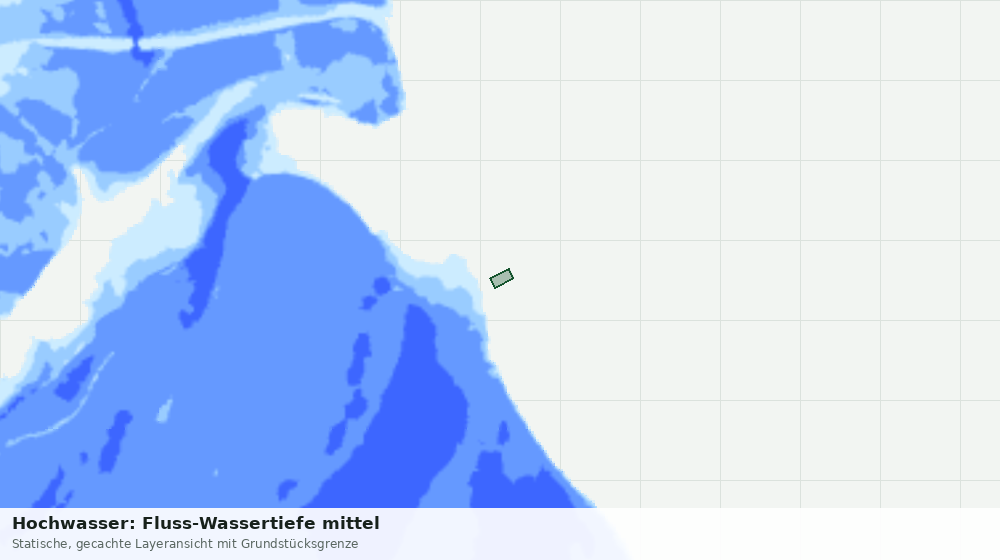 Statische Kartenansicht: Hochwasser: Fluss-Wassertiefe mittel