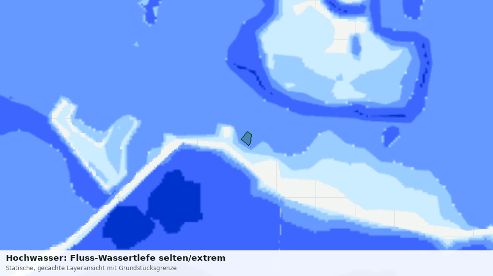Statische Kartenansicht: Hochwasser: Fluss-Wassertiefe selten/extrem