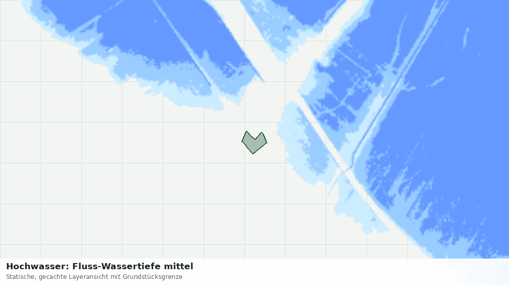 Statische Kartenansicht: Hochwasser: Fluss-Wassertiefe mittel